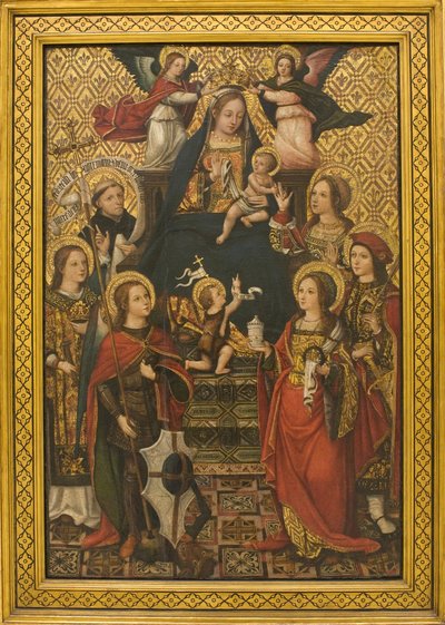 Virgin and Child, Saints and Angels by Vicente Juan Macip